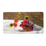 Daisies In The Snow Personalized Shipping Label