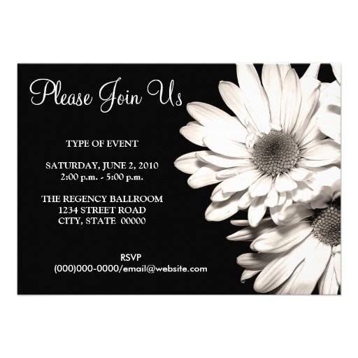 Daisies Invitations (front side)