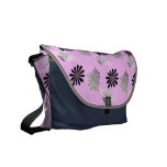 Daisies on a Purple Background Rickshaw Messenger  Courier Bags