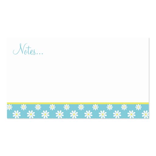 Daisies on Blue Business Card (back side)