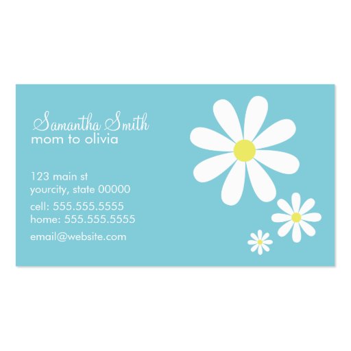 Daisies on Blue Business Card