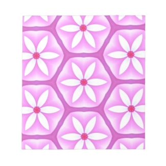 Daisies on Violet Hexagons Pattern