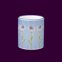 DAISIES & RAYS by SHARON SHARPE mugs