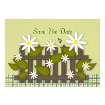Daisies Save The Date Custom Announcements