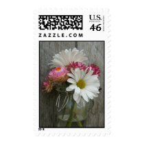 Daisies, Strawflowers, & Barnwood Postage Stamps