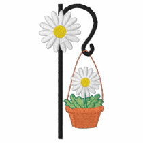 Daisies with Shepherd's Hook embroidered shirts by ZazzleEmbroidery Daisies with Shepherd's Hook embroidered shirts