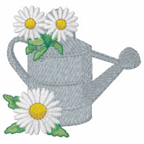 Daisies with Water Can embroidered shirts by ZazzleEmbroidery Daisies with Water Can embroidered shirts