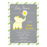 Daist Elephant  | Girl Baby Shower Invitation invitations