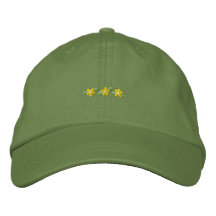 Daisy Accent Embroidered Baseball Caps