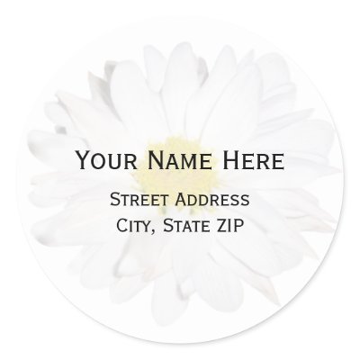 Daisy Address Label Sticker