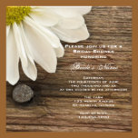 Daisy and Barn Wood Country Bridal Shower Invite invitations