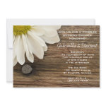 Daisy and Barn Wood Country Couples Wedding Shower Personalized Announcement