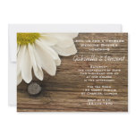 Daisy and Barn Wood Country Couples Wedding Shower Personalized Announcement