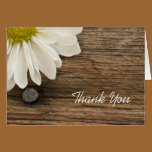Daisy and Barn Wood Country Thank You Note Card cards