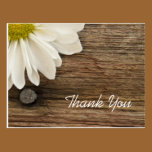Daisy and Barn Wood Country Thank You Postcard postcards