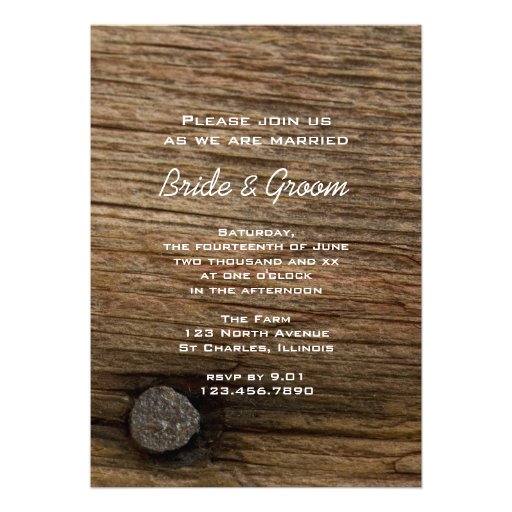 Daisy and Barn Wood Country Wedding Invitation