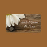Daisy and Barn Wood Country Wedding Labels labels