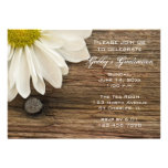 Daisy and Barn Wood Graduation Party Invitation