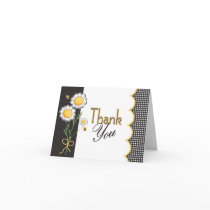 Daisy and Bubble Bee Thank You Card