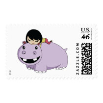 Daisy and Cookie the Hippo postage