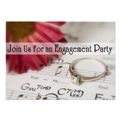 Daisy and Diamond Engagement Party Invitation
