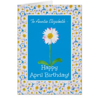 Daisy, April Birthday Card to Personalize