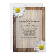 Daisy - Barn Wood - Wedding Invitations