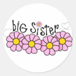 Daisy Big Sis Round Stickers