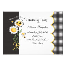 Daisy Birthday Party Invitation