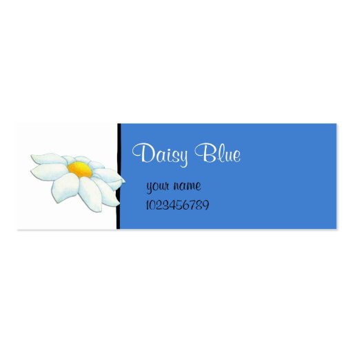 Daisy blue small Business Card (front side)