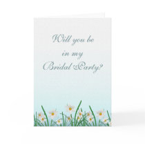 Daisy Border Bridal Party Request cards by StarStock Daisy Border Bridal Party Request cards