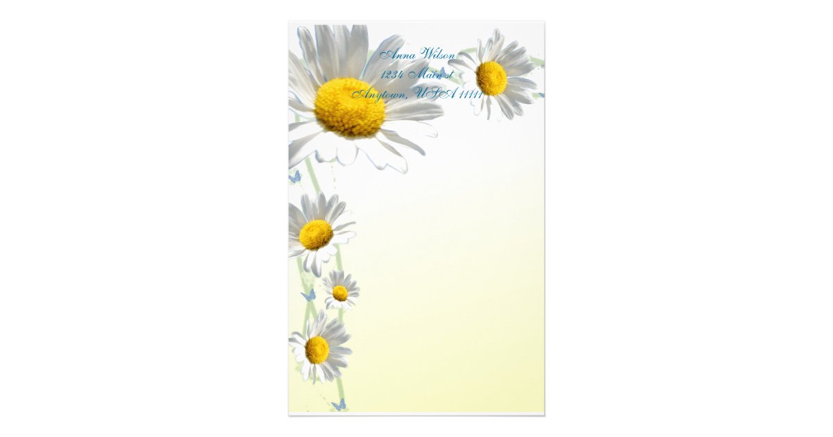 Daisy Border Stationery | Zazzle