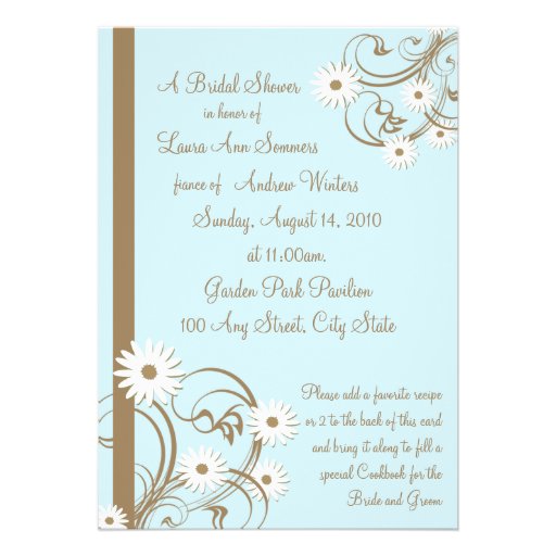 Daisy Bridal Shower Personalized Announcement