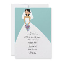 daisy bride ethnic BRIDAL SHOWER custom invitation