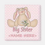 Daisy Bunny Big Sister Fridge Magnet