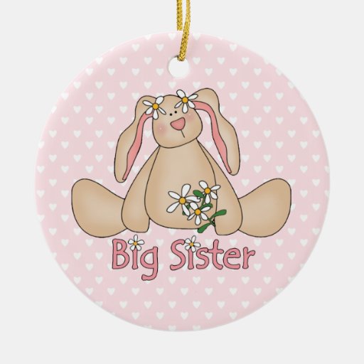 Daisy Bunny Big Sister Ornament