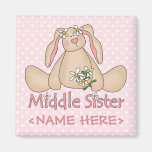 Daisy Bunny Middle Sister Fridge Magnets