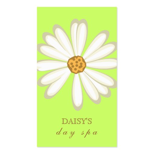Daisy Business Card Soft Green (front side)