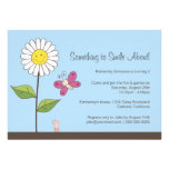 Daisy & Butterfly Girls Birthday Party Invitation invitations
