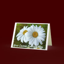 Daisy Card Wild Flowers Custom Greeting Cards cards