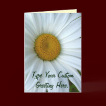Daisy Card Wild Flowers Custom Greeting Cards cards