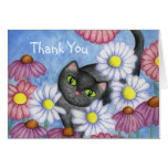 Daisy Cat Thank You Card
