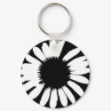 Daisy Crazy - Black & White Daisy Keychain by BrattiGrl Daisy Crazy - Black & White Daisy Keychain