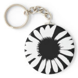 Daisy Crazy - Black &amp; White Daisy Key Chain