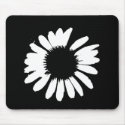 "Daisy Crazy" - Black & White Daisy mousepads by BrattiGrl "Daisy Crazy" - Black & White Daisy mousepads