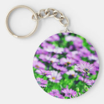 Daisy Daisies Flowers Purple Key Chain