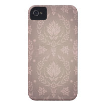 Daisy Damask, Ghostly in Taupe and Blush Pink Iphone 4 Case-mate Cases