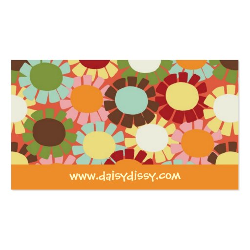 Daisy Dissy - Orange - Business Card (back side)