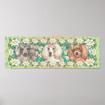 Daisy Dogs Toy Poodles Poster Print