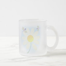 Daisy Dragonflies Coffee Mugs